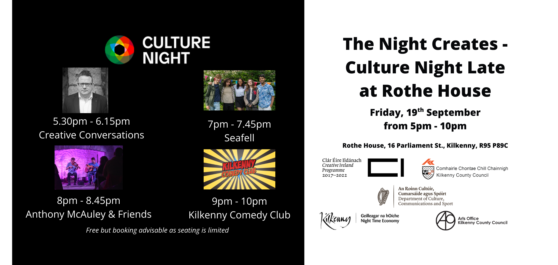 Culture Night 2025 at Rothe House & Garden