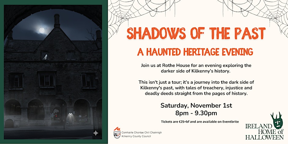 Poster for Haunted Heritage evening at Rothe House