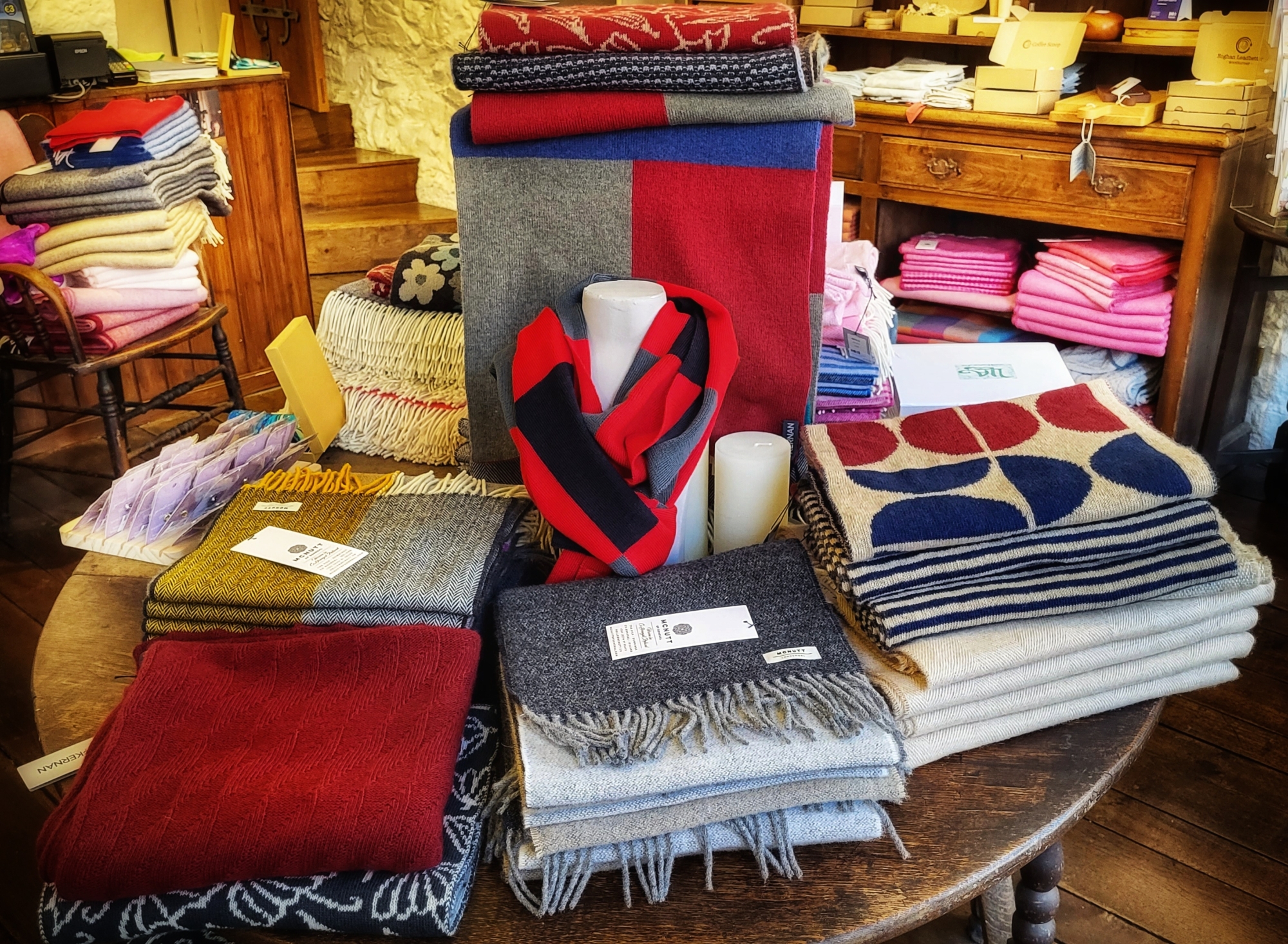 Selection of scarves at Rothe House