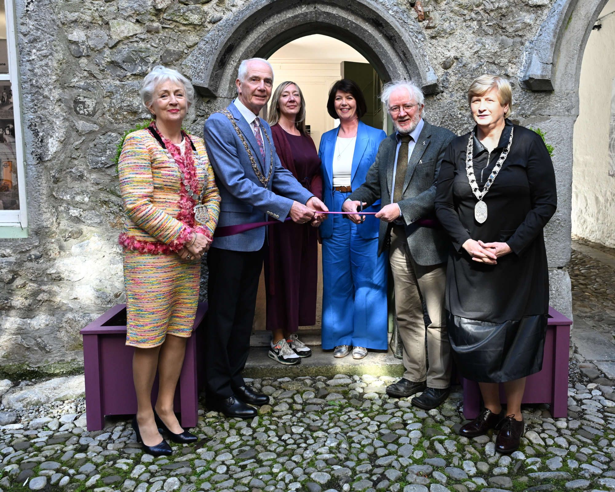 The ribbon is cut on the new exhibition