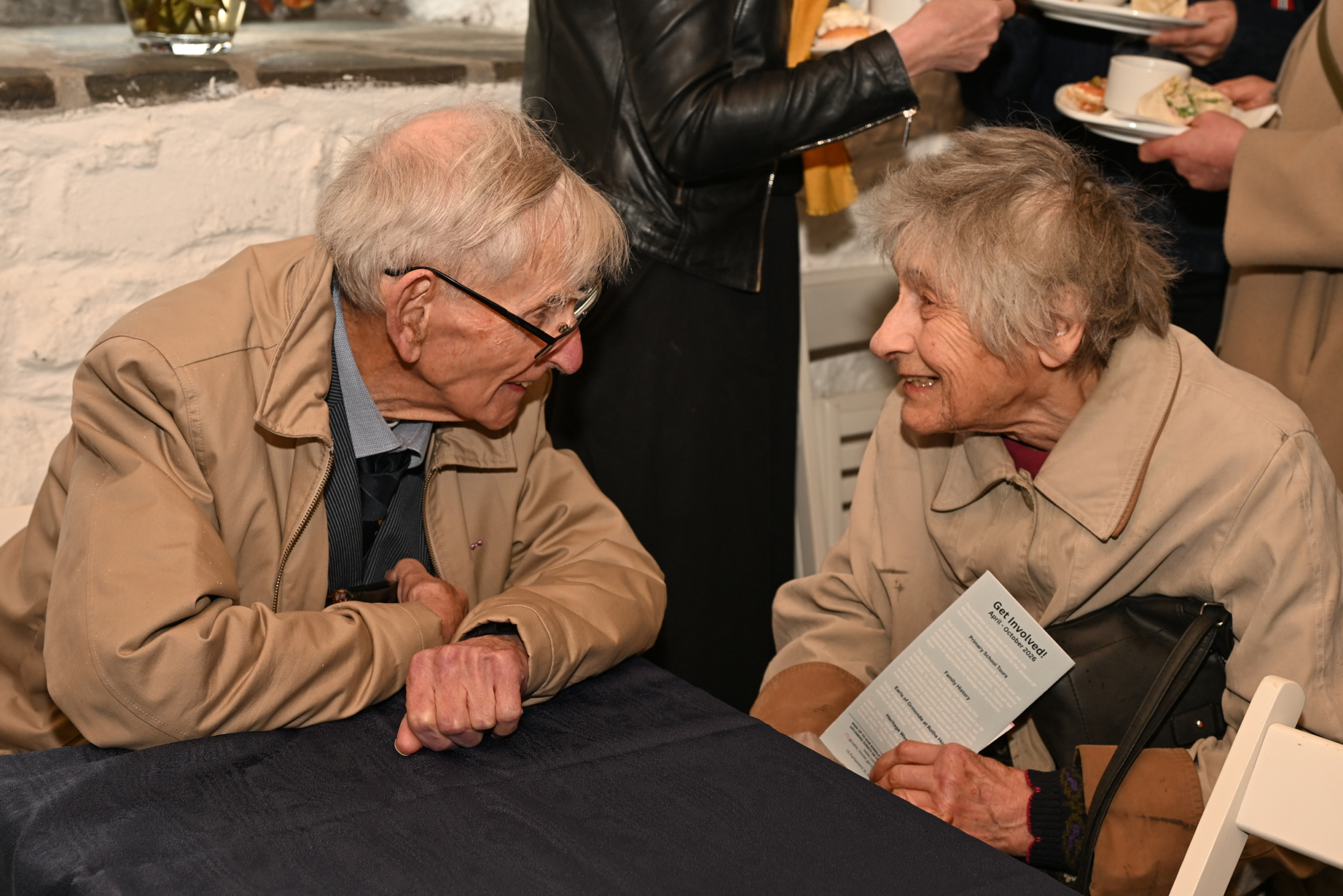 Former KAS President Peter McQuillan with Nicola Toler-Aylward who was present at the opening of Rothe House in 1966.