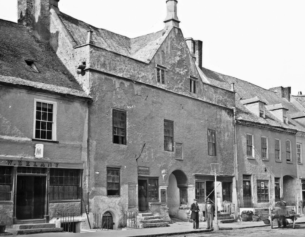 A photo of the front of Rothe House on Parliament Street, taken in 1867.